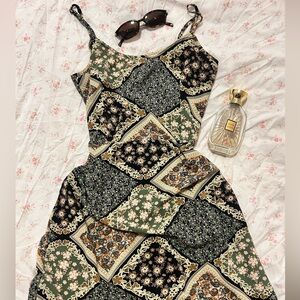 Cider Multicolor Patchwork Dress